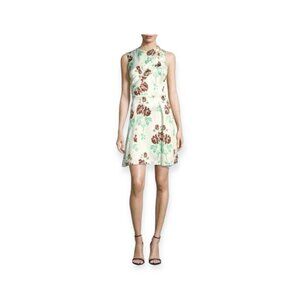 Victoria Beckham SS17 Rose Crepon D‑Ring Mini Dress UK8 US4, NWT